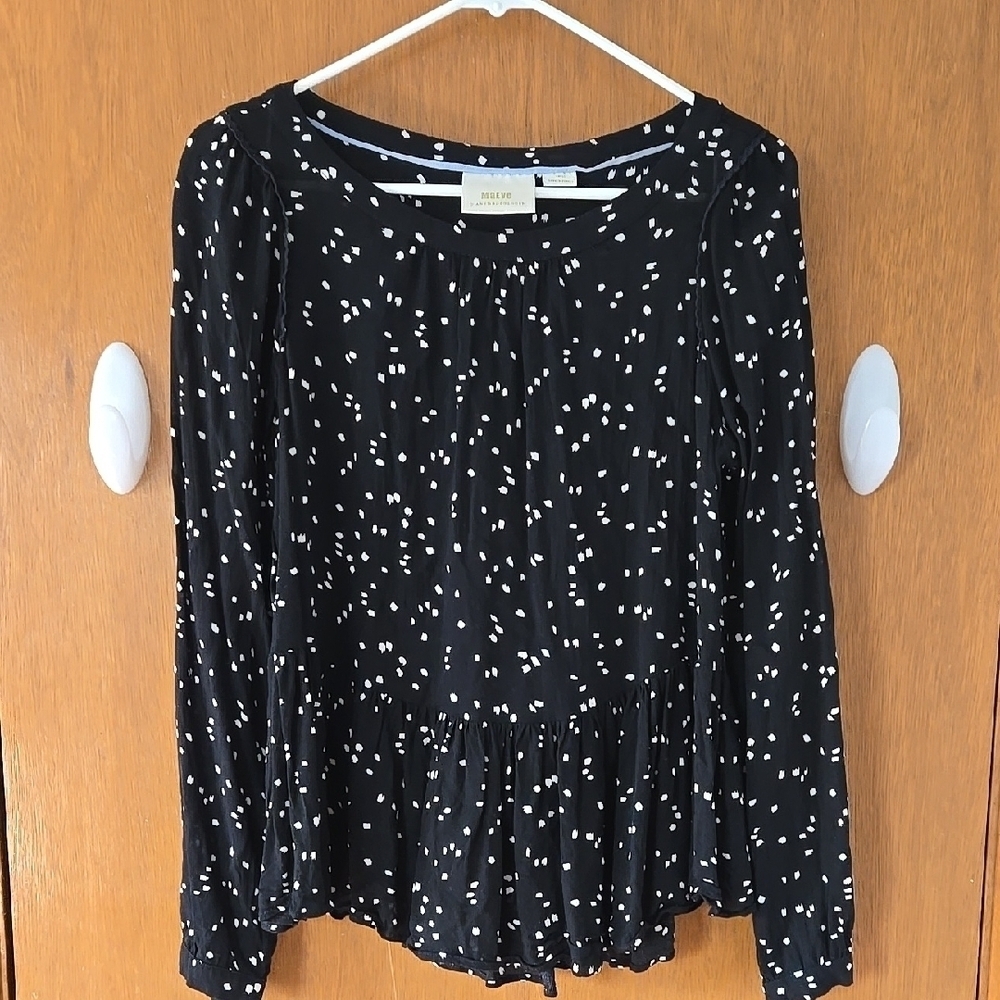 Maeve/ Anthropology, Black and White Women's Top S.